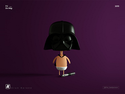 Baby Darth Vader By Arun Karane On Dribbble