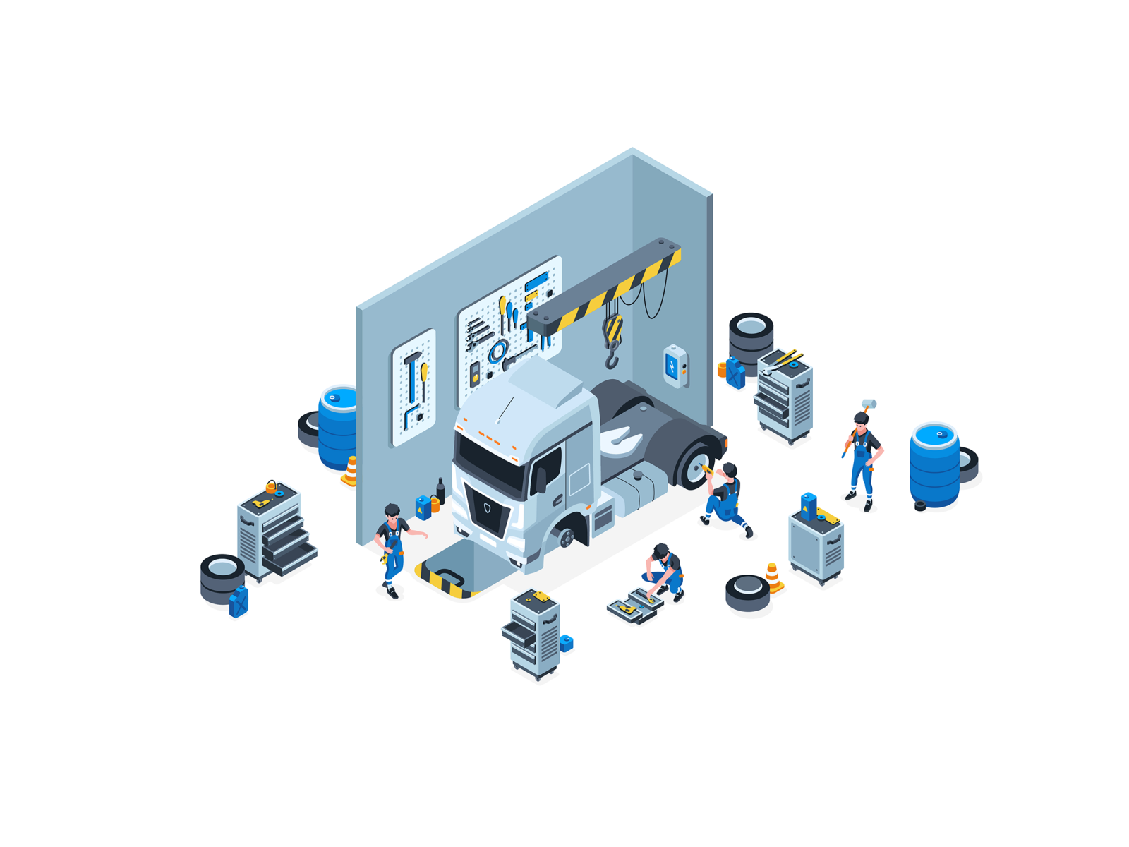 Truck Maintenance by Pavel Korkunov on Dribbble