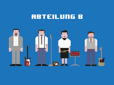 "abteilung b" band pixel art 8bit abteilung b band illustration longhail music pixel pixel art pixelart