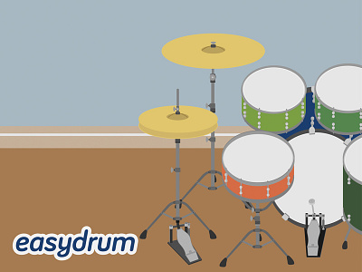 easydrum design drums easydrum illustration logo longhail