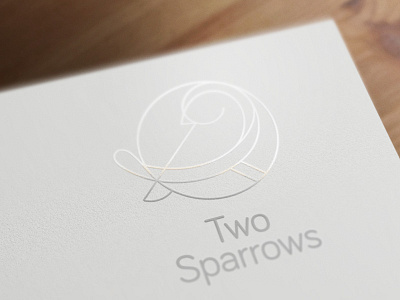 Two Sparrows bird branding first shot logo print sparrow