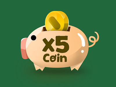 Piggy bank design game graphic mobile