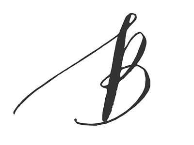 Cap B beginning branding calligraphy hand lettering logo scripts