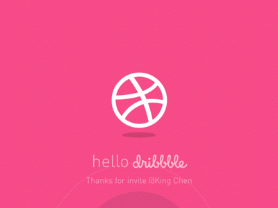 Hello, Dribbble! ball gif hello motion principle