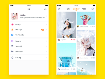 Me and Discover UI discover find icon me profile