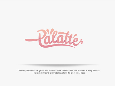 Palatte calligraphy dribbble feminine food fruity graphicdesign icecream logo logodesign pink typography