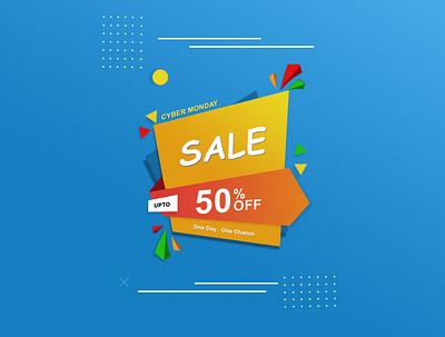 Sales banner design graphic design