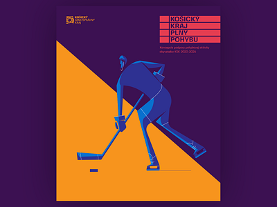 hockey blue branding design flat illustration logo slovakia vector