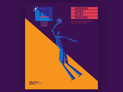 basketball blue branding design flat illustration logo minimal slovakia vector