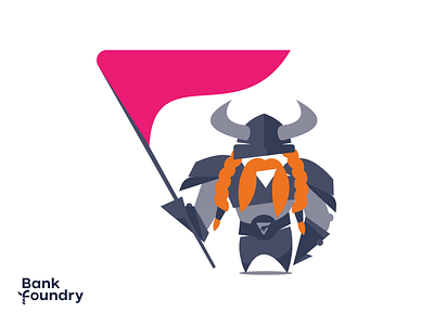 Bank Foundry Illustration branding illustration viking