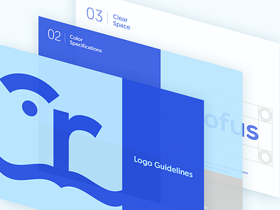 roofus brand book blue branding color design flat guidelines illustration logo logos manual minimalist vector