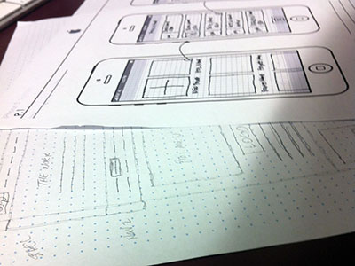 Wireframes for some personal work