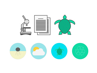 Making Science Icons conservation familyfun life microscope research sea turtle weather