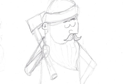 Paul Bunyan Rough Sketch