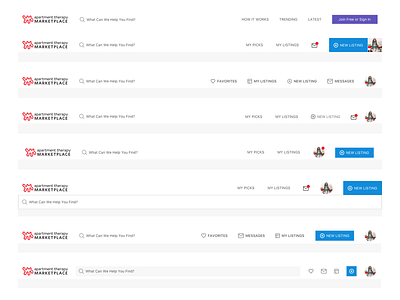 Marketplace Header Redesign Explorations