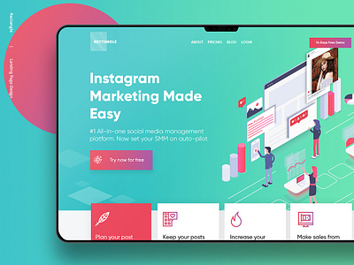 Rectangle | Landing Page Design - Ui/Ux