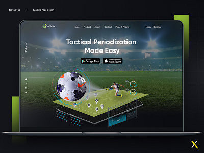 Landing Page Design | Ui / Ux Design app landing page football landing page soccer ui design ux design