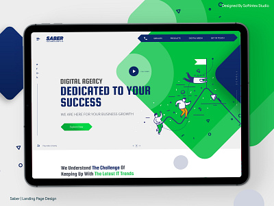 Saber | Landing Page Design | Ui / Ux Design |