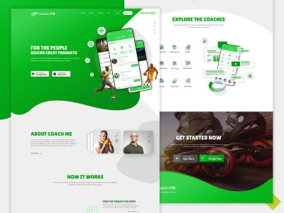 CoachME | Landing Page Design agency app design illustration landing page ui ui ux design ui design uidesign ux ux design