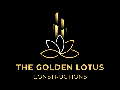 Golden Lotus Constructions - Logo Design branding design illustration logodesign logotype minimalistic