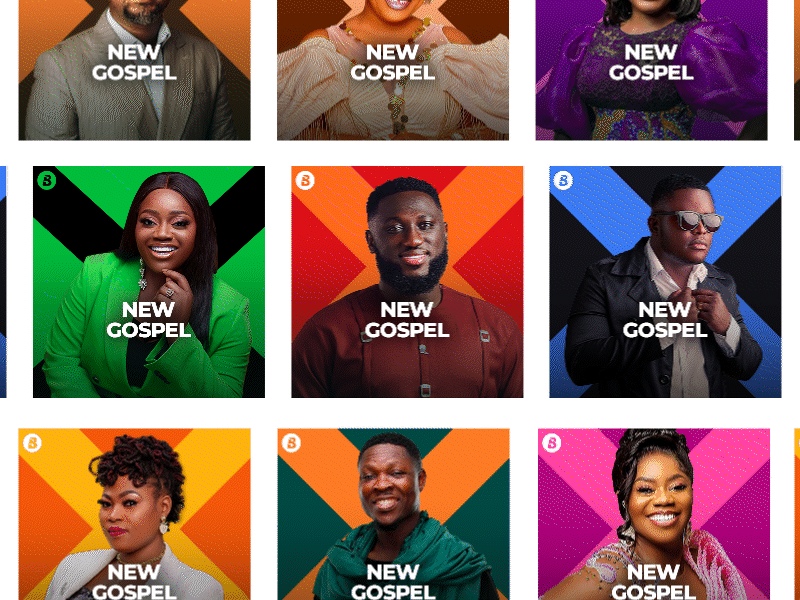 New Gospel Playlist africa album cover animation apple music beautiful boomplay branding colours cover art design ghana gospel music graphic design logo minimal motion graphics music playlist spotify ui