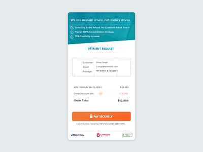 Payment Checkout Page Mobile UI/UX Concept