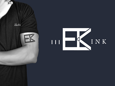 ETK 111INK Logo brand branding creative design illustration illustrator letter logo logo logo 2d modern logo monogram logo photoshop tattoo logo tattoo studio wordmark