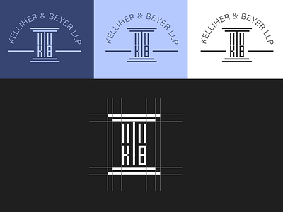 Kelliher & beyer LLP Law firm logo brand creative design illustrator law firm logo lawyer logo logo logo 2d photoshop