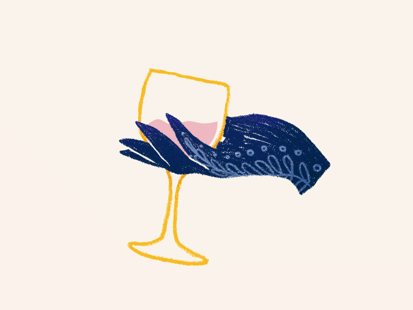 Cheers after effects botanical cheers glass hand illustration liquid motion pattern photoshop procreate quarantine texture toast waves wine