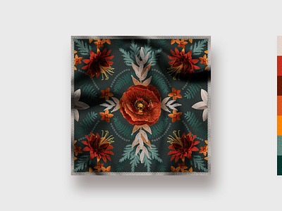 Paper flowers | bandana pattern