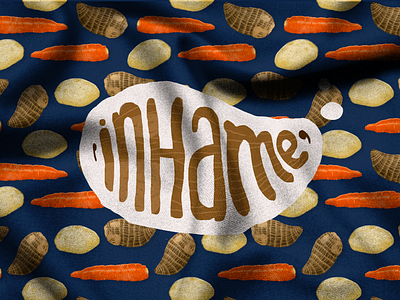 Inhame carrots digital art digital illustration fabric pattern fashion food homeware illustration kitchen lettering lettering logo pattern photoshop potatoes texture vegetables veggie yam