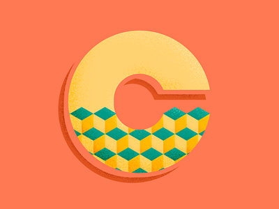 C 36 days of type 36daysoftype c design geometric pattern illustration illustrator letter art letter c lettering pattern photoshop photoshop art texture type type art type challenge type daily typography wacom