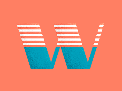 W 36 days of type 36daysoftype design geometric pattern illustration illustrator lettering pattern photoshop texture type type art type challenge type daily typography vector wally where is waldo