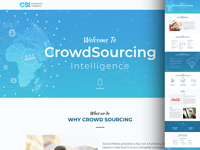 CrowdSourcing data data gathering intelligence landing page minimal design ui uiux webdesign