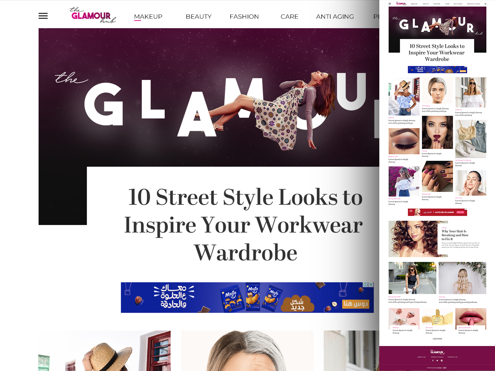 The Glamour hub by Omniagamil on Dribbble