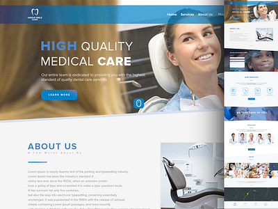 Unique Clinic clinics dentist minimal smile ui ux webdesign