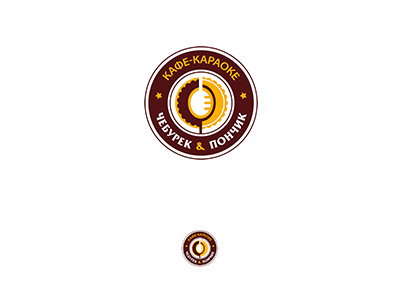 Cheburek + Donut + microphone cafe cheburek donut karaoke logo microphone