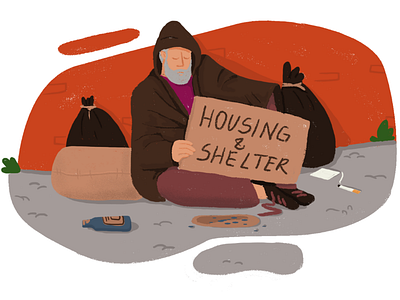 Housing & Shelter adobe art color design digital drawing dribbble fundraising illustration paiting web