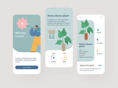 Mido app concept plants ui userinterface userinterfacedesign