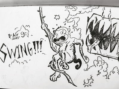 Inktober Day 9 swing