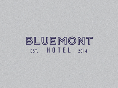 Bluemont Hotel Logotype blue boutique boutique hotel brand branding graphic design hotel kansas logo logotype manhattan purple rebrand vintage wildcats wordmark