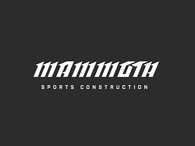 Mammoth Sports Construction Concept branding concept construction custom custom type italic logo logotype mammoth repetition sports tough turf type typography