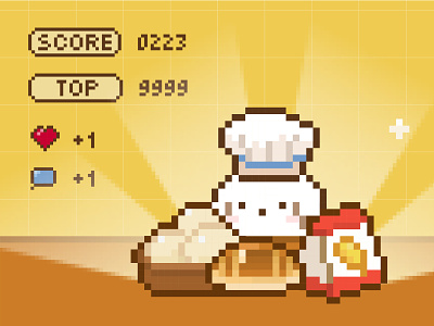 Welcome to Puppy's Bakery bakery illustration pixel retro video game