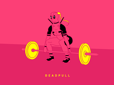 Pink Deadpull awareness cancer charity deadlift deadpool fitness lady deadpool marvel pink superhero