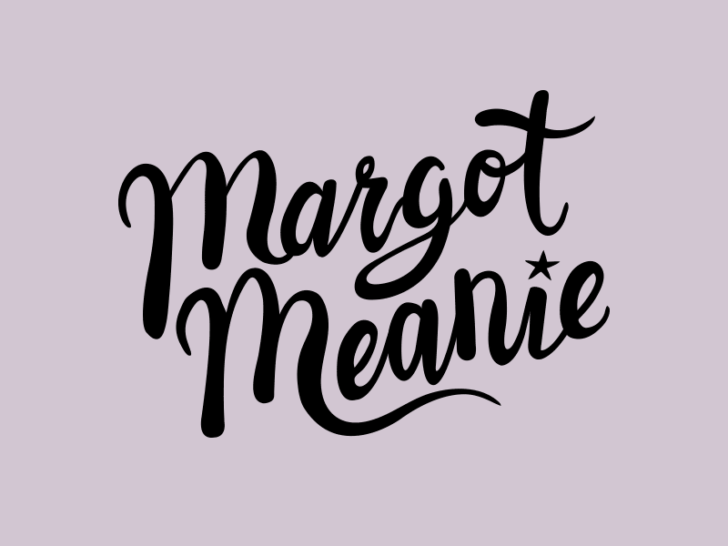 Margot Meanie Logo Process hand lettering illustrator logo photoshop process