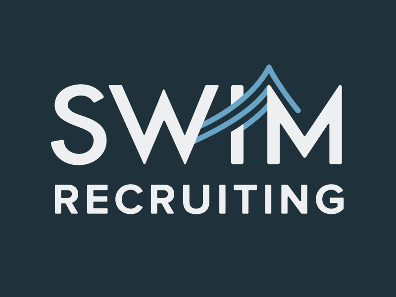 Swim Recruiting Logo illustrator logo vector