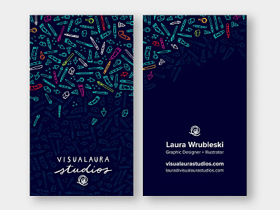 Self-Promotional Business Cards business card illustration logo self promotion