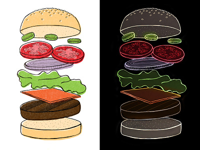 Burger Sketch burger illustration photoshop sketch