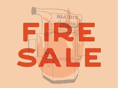 Business Card Fire Sale arrested development fire sale illustration sale were having a fire sale