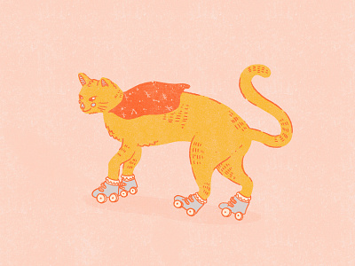 Cat on Roller Skates